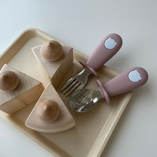 ✨ 赤ちゃんの「できた！」を応援 ✨ にぎりやすい【スプーン＆フォークセット】
